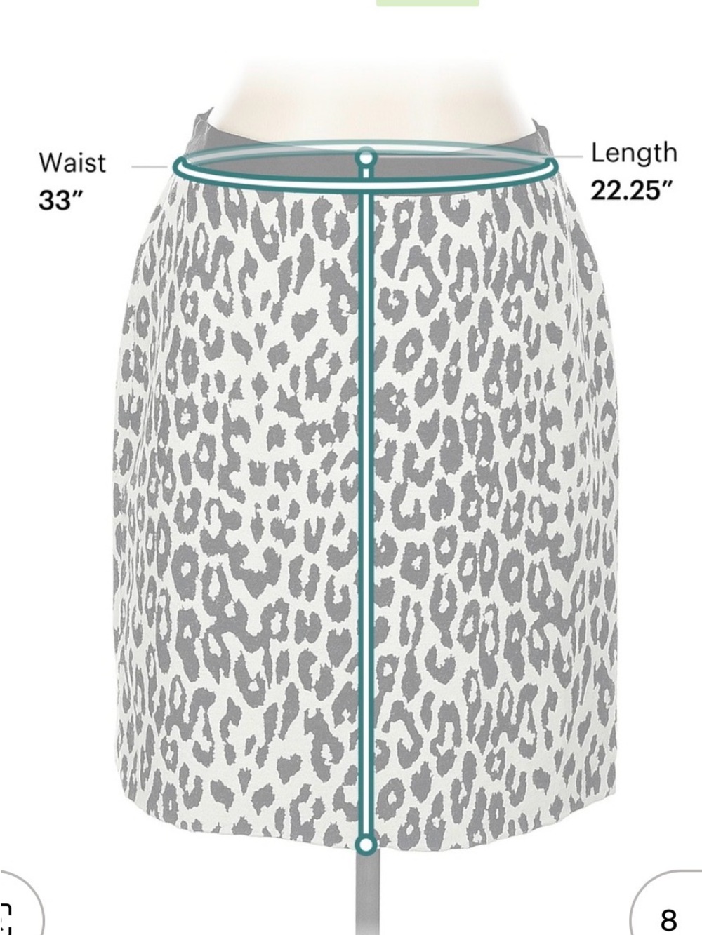 Ann Taylor Black and White Leopard Pencil Skirt - Picture 3 of 7